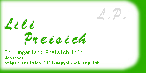 lili preisich business card